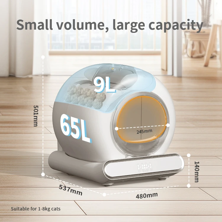 Manufacturer Custom Design Electric Self Cleaning Cat Toilet Smart Litter Box Automatic Cat Toilet Litter Box