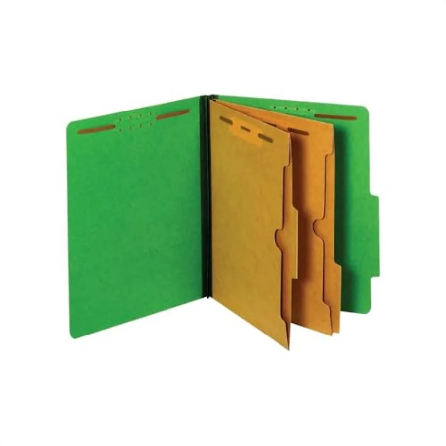 

Classification Folders Standard 2 Pocket Dividers Embedded Fasteners 2 5 Cut Tab Dark Green Letter Size 10 BX 24083P