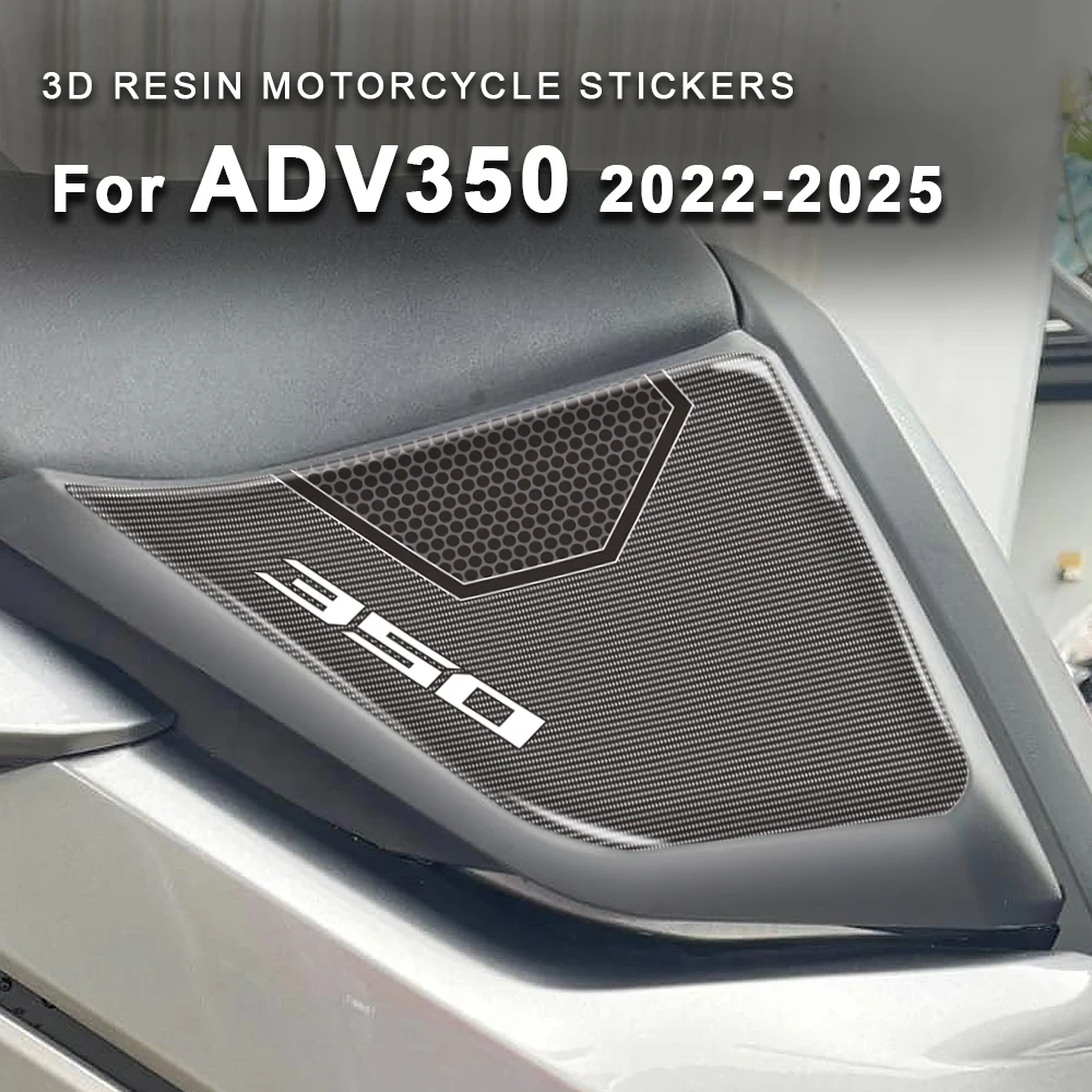

Side Door Motorcycle Stickers Non-slip Tank Pad For Honda ADV 350 ADV350 2022 2023 2024 2025 3D Epoxy Resin Decals Accessories