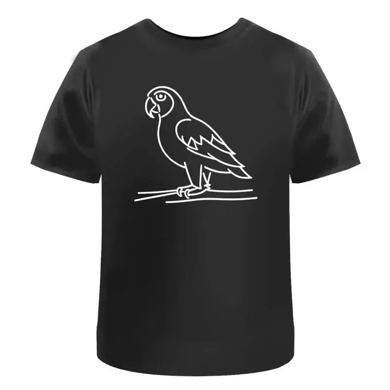 Perched Parrot' Cotton T Shirt Ta043751