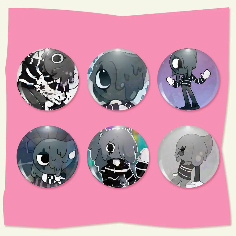 Dandy’s World Blot Round Snap-in Brooches Rock Band Lapel Pins  Badges Fan Collection Accessories Jewelry Handmade Gifts