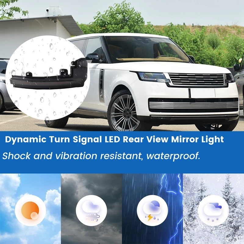 Dynamic Turn Signal LED Rear View Mirror Light For Land Rover Discovery 4 LR4 L462 Range Rover Sport L494 Evoque MK IV