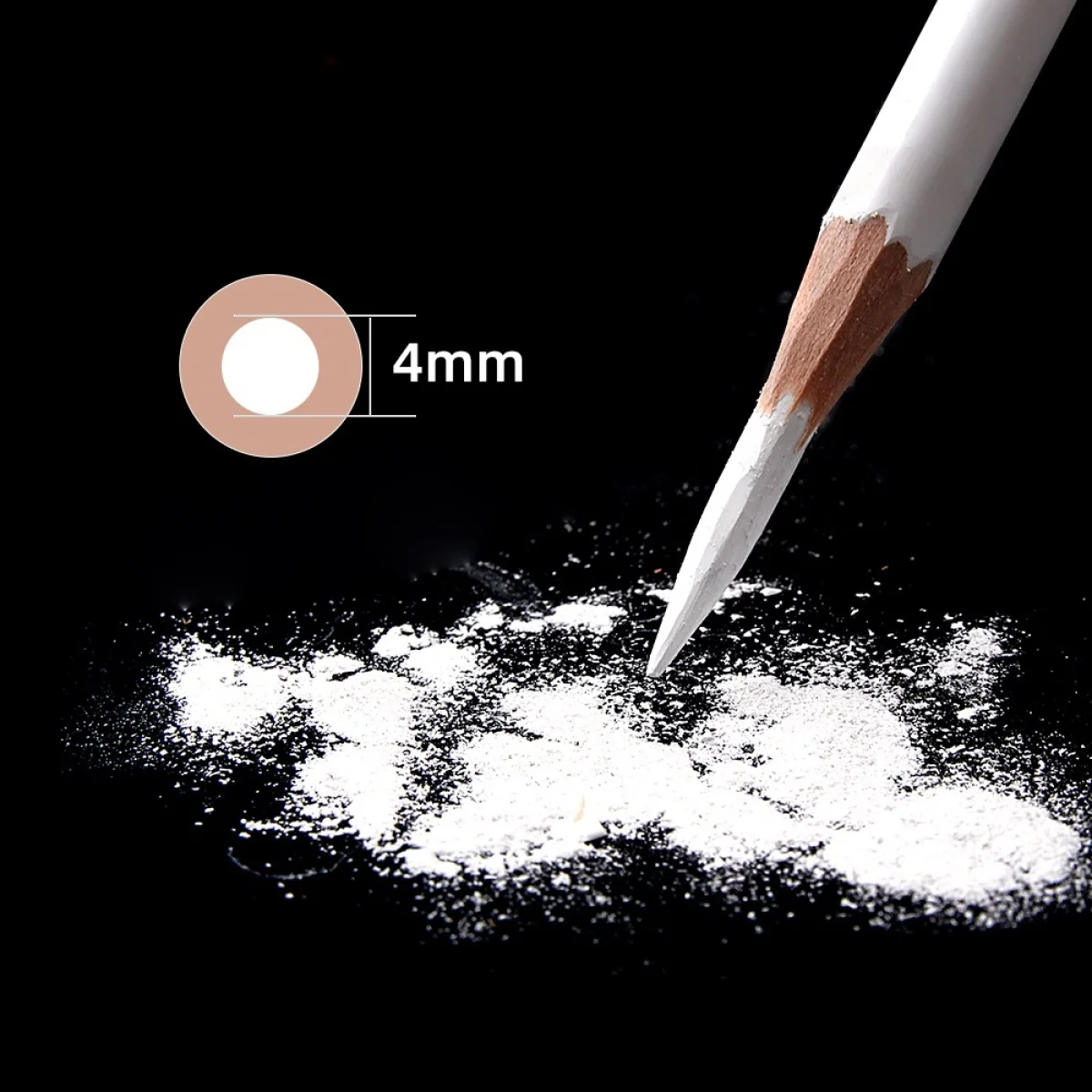 3/6 Pcs White Charcoal Pencils Soft Drawing Set White Sketch Pencil for Drawing Sketching Chalk Pencils Beginners & Artists