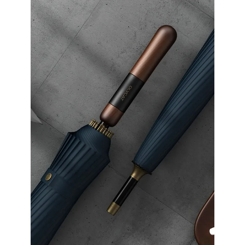 Luxury Wooden Long Umbrella Windproof Strong 24 Ribs Big Rain Umbrella Woman Waterproof Business Golf Umbrella Men Waterproof