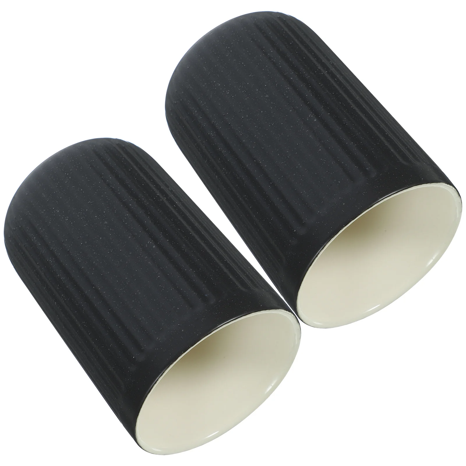 

2pcs Retro Ceramic Toothbrush Cups Reusable Bathroom Mugs For Travel Home Wash Tumbler Brush Holder Multi-Purpose Drinking Cup