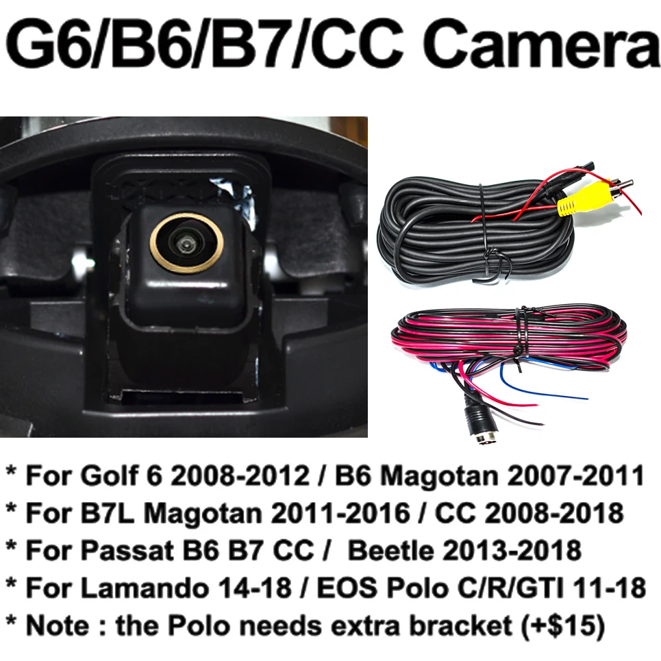 Parking CCD HD Dynamic Logo Flipping Rear View Camera Emblem Reversing Badge Backup for Golf 6 7 MK5 6 7 Passat B6 B7 B8 EOS