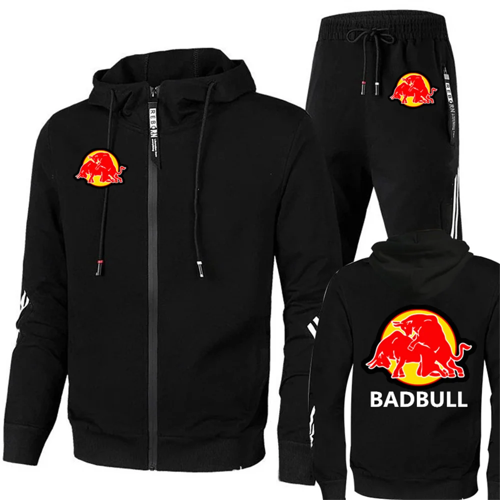 Badbull, 2024 new model, outdoor sportswear, men\'s and women\'s zippered hoodies, hooded sportswear set