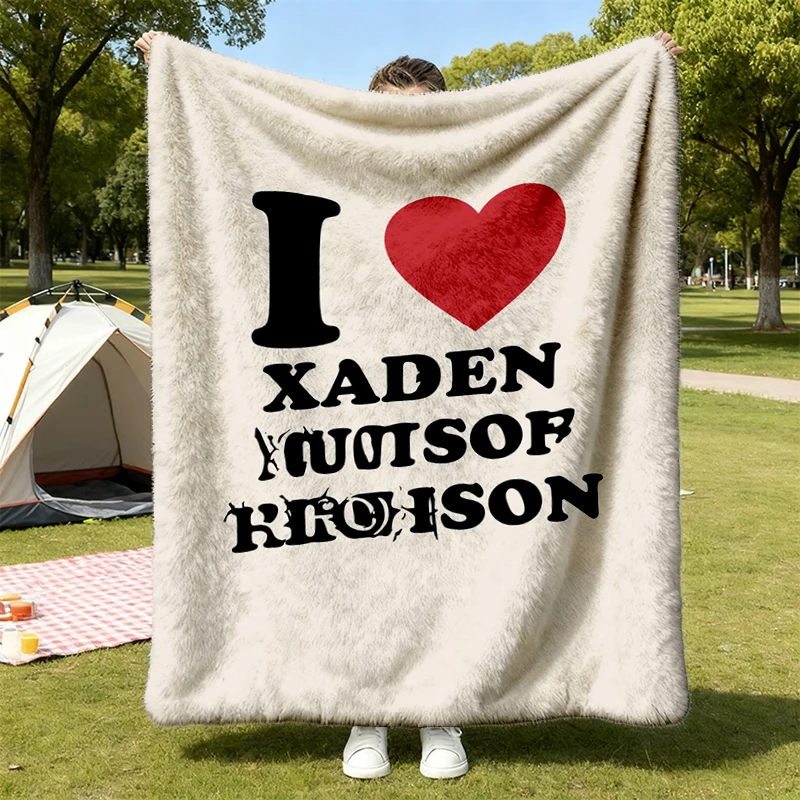 I Love Xaden Riorson Soft Blanket, Xaddy Fan Comfy Blanket, Fourth Wing Inspired, Fantasy Bookish Gift