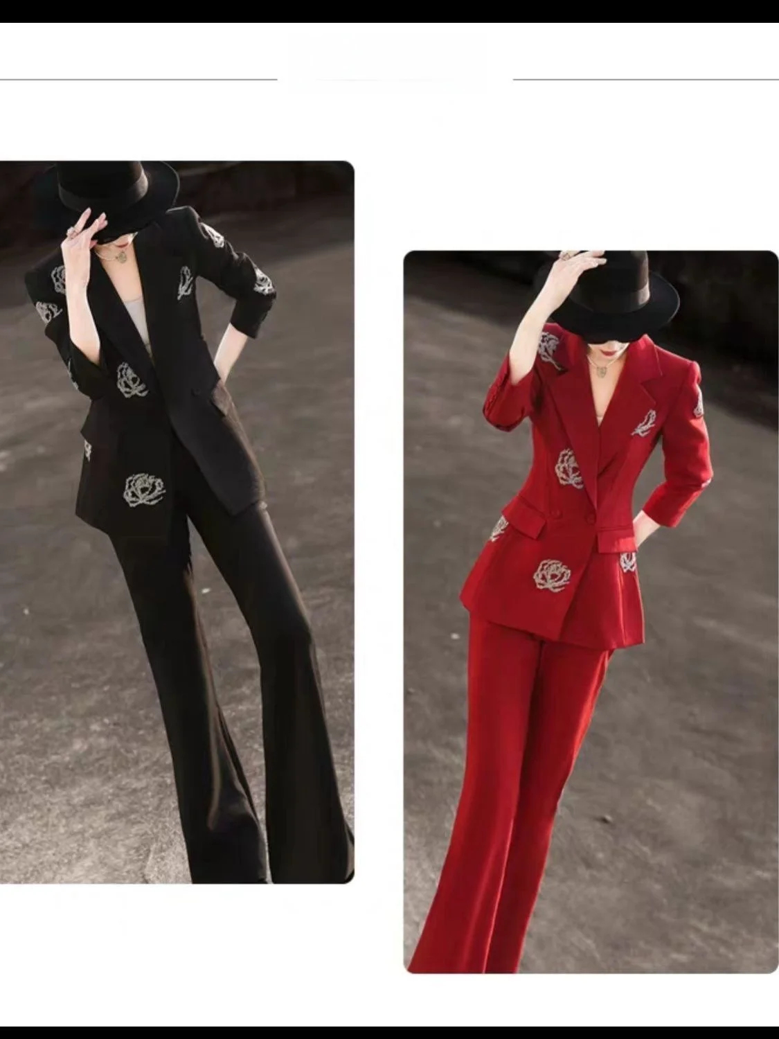 Elegancki dwuczęściowy komplet: wysokiej jakości, ciężki materiał, elegancki, uniwersalne spodnie, profesjonalna odzież robocza, poliester, długi rękaw...