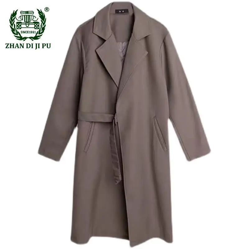 

Autumn Trench Coat Men Solid Color Korean Coat Men Loose Long Jacket Business Casual Windbreaker Mens Jacket Fashion Overcoat