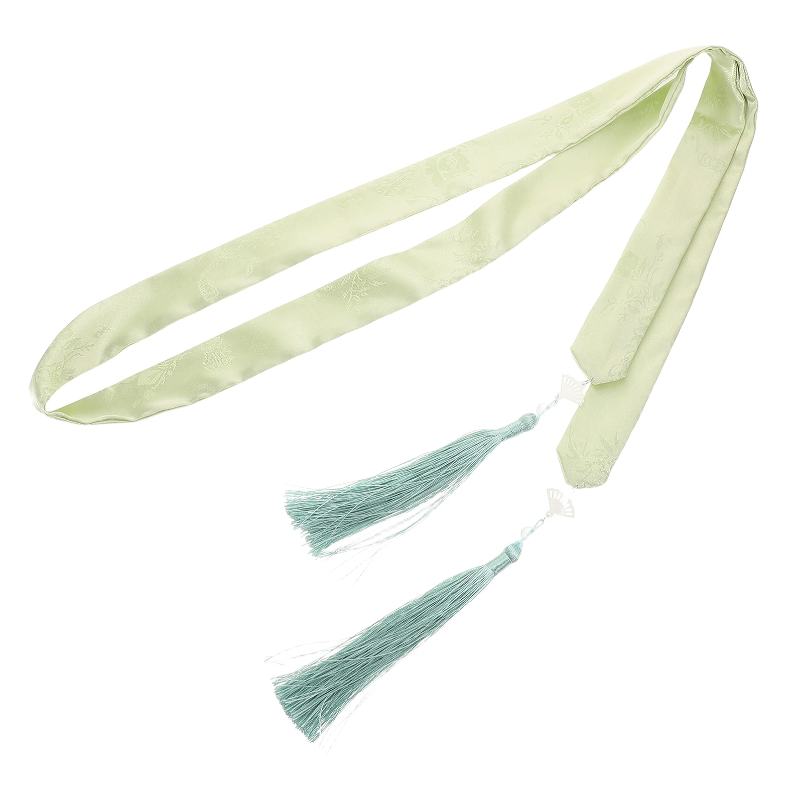 

Elegant Hanfu Hairband Light Green Bamboo Chrysanthemum Design Comfortable Material Versatile Use Forehead Band Hair Decoration
