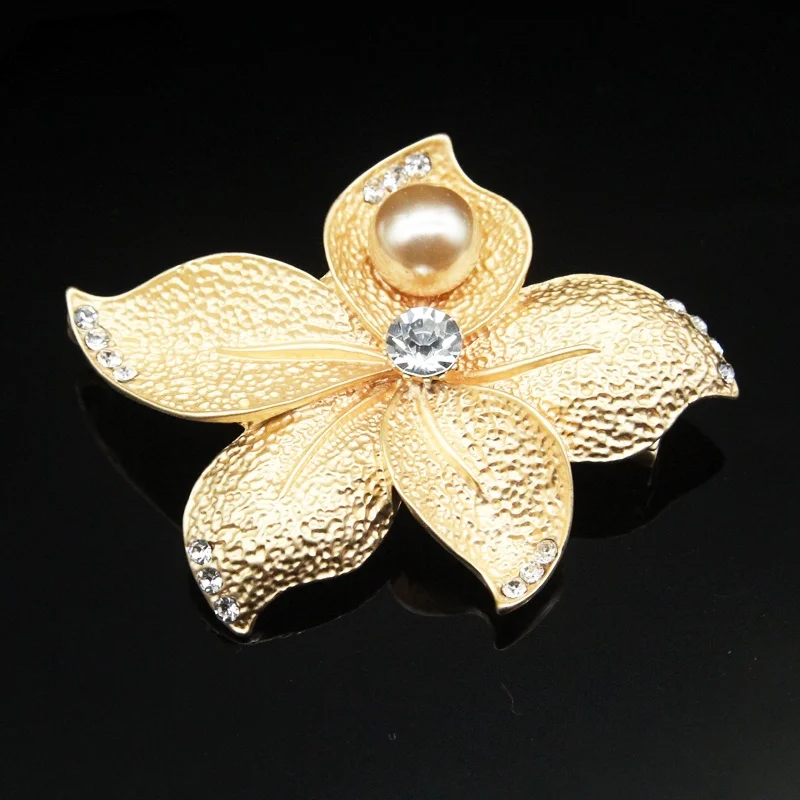 High-grade Matte Flower Leaf Brooch Rhinestones Geometric Gypsophila Suit Brooch Brooch Cardigan Pin Collar Pin Buckle