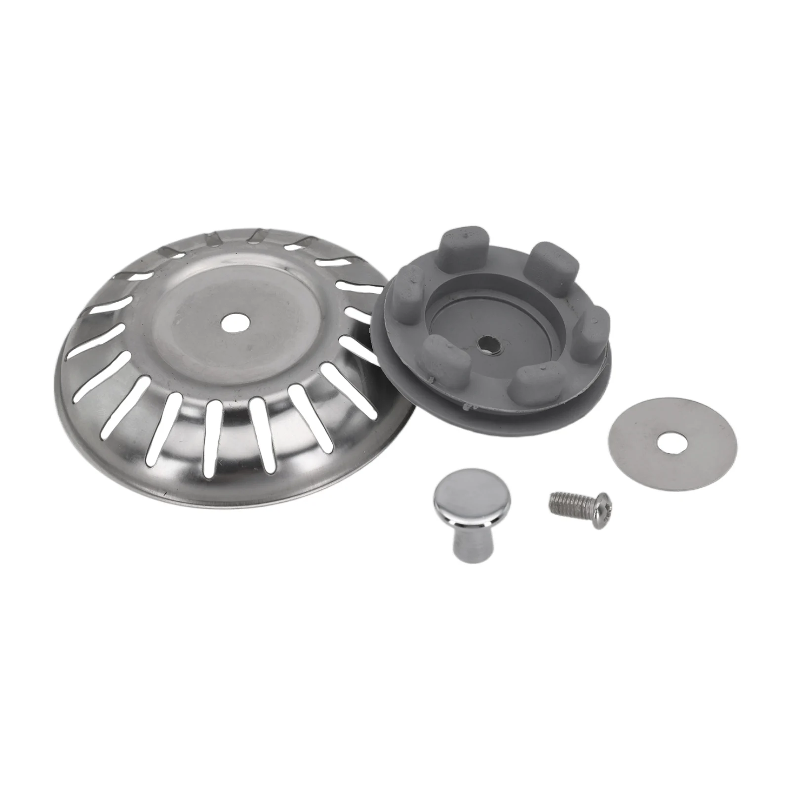 Anti Constipation Kitchen Sink Strainer Drain Easy To Clean Rinse Seamless Flow Blockages Silver Smooth Water Flow