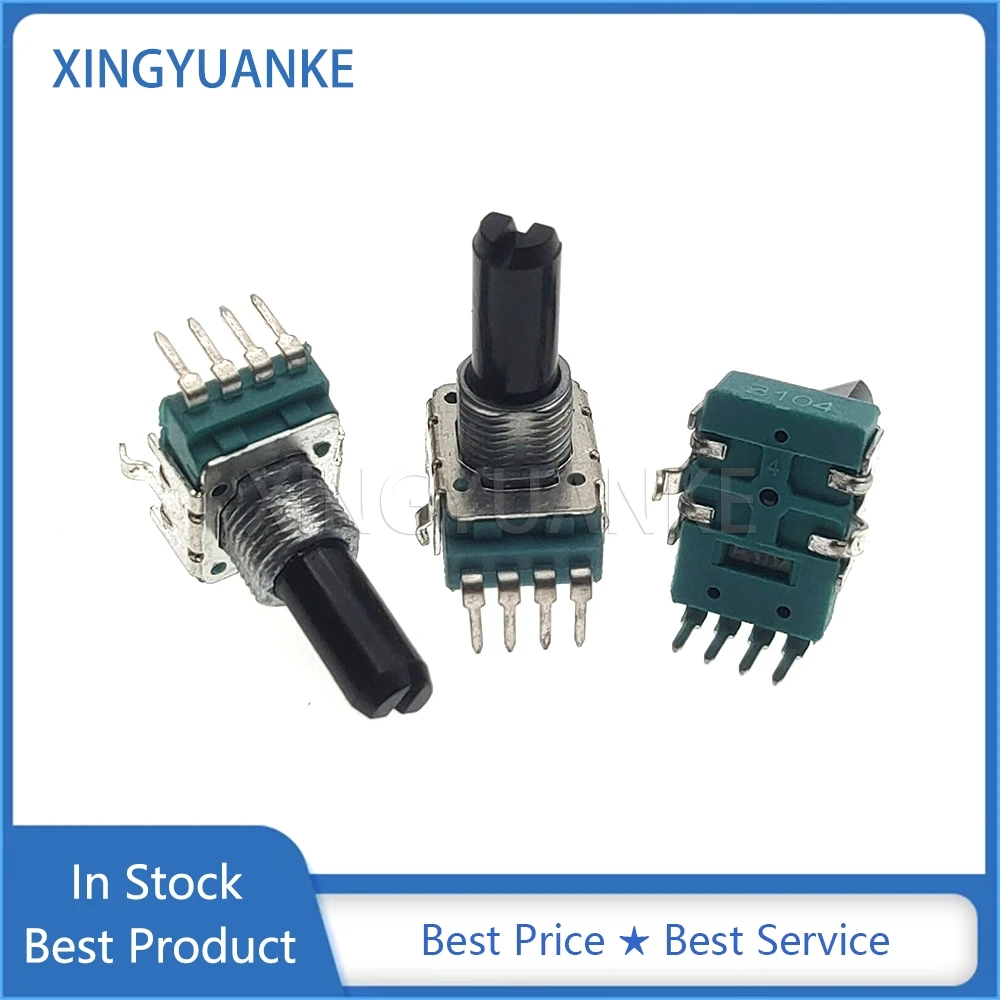 5PCS RK11 Type Single 4-Pin B1K B10K B100K Volume Control Rotary Potentiometer 1K B102 10K B103 100K B104 D Shaft Length 18MM