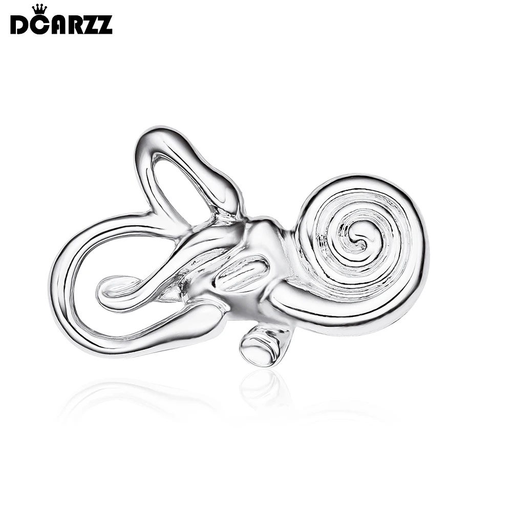 DCARZZ Medical Cochlea Brooch Pin Anatomy Backpack Hat Lapel Ear Badges Jewelry Accessories for Otology Doctor Nurse