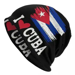 Cuba Cuban Havana Flag Bonnet Hat Knitting Hats Men Women Fashion Unisex Adult I Love Cuba Winter Warm Beanies Cap