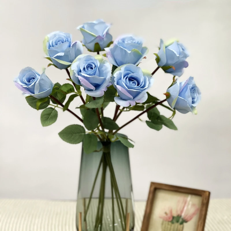 Artificial Baroque Rose Simulation Silk Bouquet Wedding Hall Home Living Room Garden Desktop Decoration Flower Arrangement