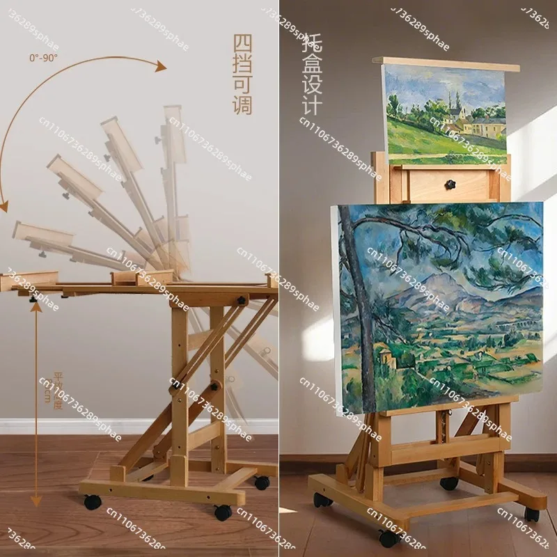 Easel art student special bracket type foldable oil painting stand drawing board integrated display stand movable multi-function
