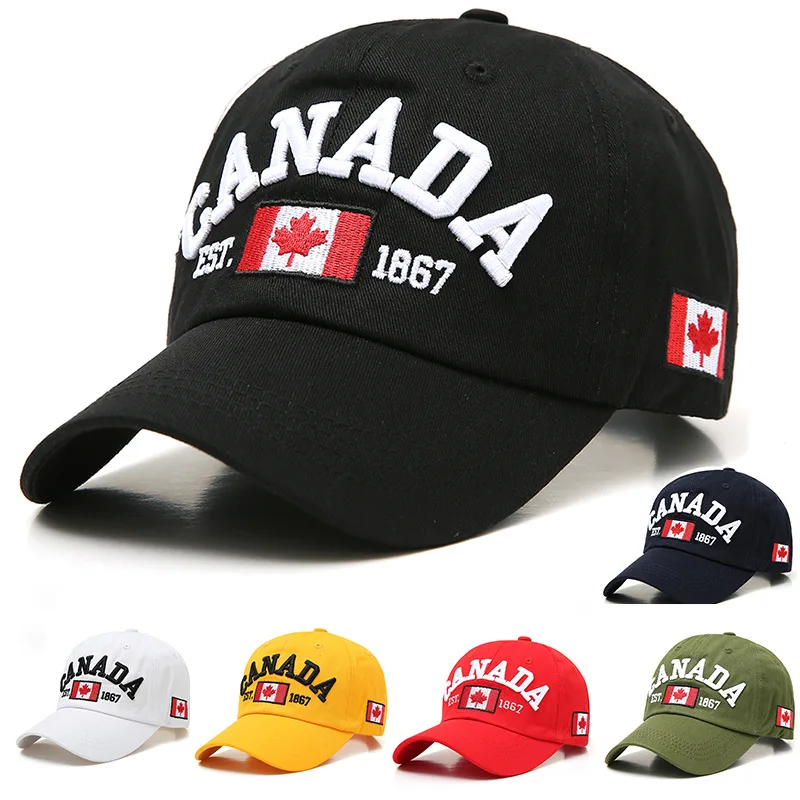 New Summer Men\'s Baseball Cap Hip Hop Embroidery Letter Canada Cap Ladies Men\'s Snapback Gorras Hombre Hat Casual Hip-hop Hat