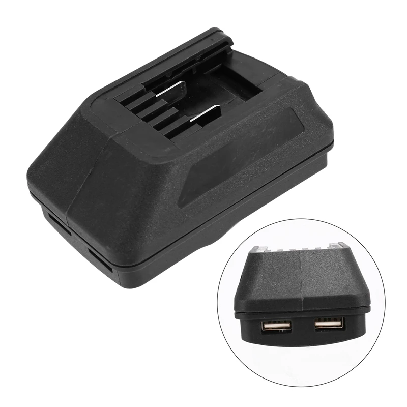ABEZ Adapter Light Lamp Flashlight Torch USB Mobile Phone Charger for Worx Orange 4 Pin Socket 20V Li-Ion Battery Power Bank