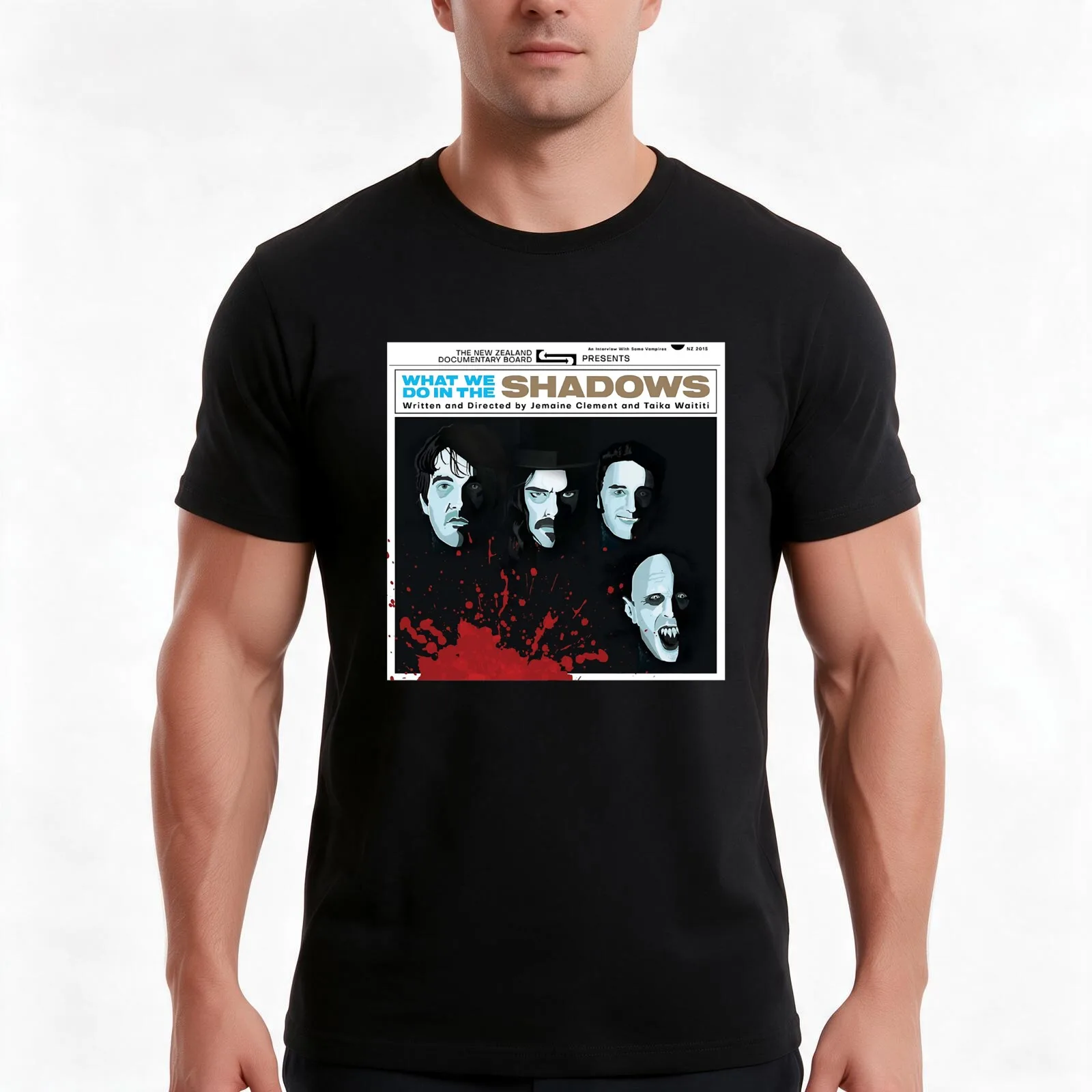 Vintage What We Do Shadows Movie Poster Cute Graphic Gifts T-Shirt, Summer Casual Cotton Tee, Oversized Streetwear Tops