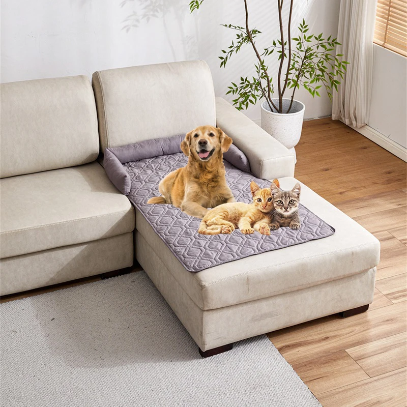 

Dog Bed Mat Soft Warm Dogs Cat Sofa Plaid Pet Blanket Sleeping Bed with Pillow for Dog Portable Dog Beds Pet Kennel Puppy Pad