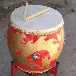 20 inch 52cm  Red Drum With Drumsticks Chinese Percussion Musical Lion Dance Dragon Dance Musical Game Instruments