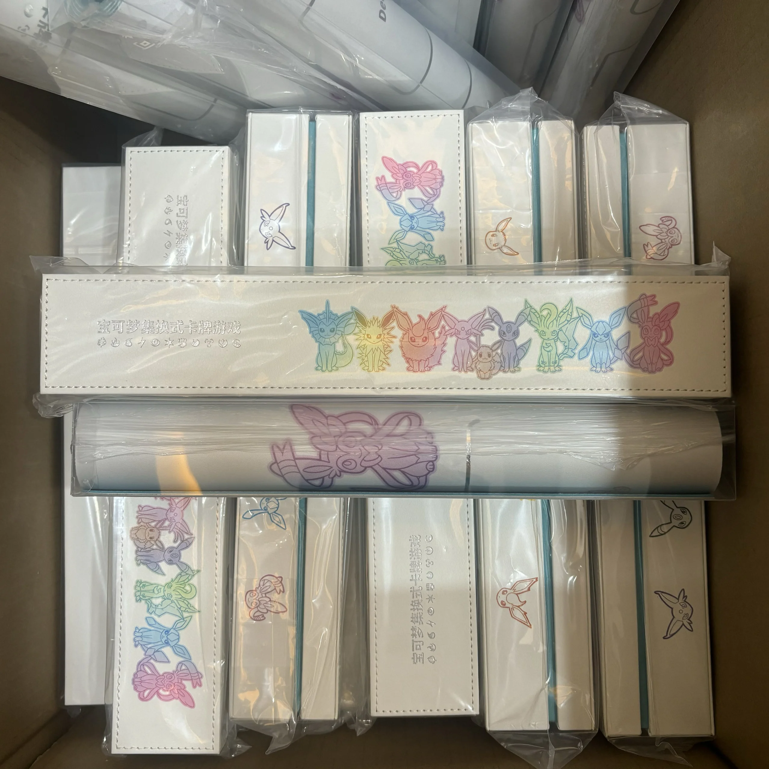 Original Pokemon Ptcg Card Chinese Ibrahimovic Advanced Gift Box Reib Fire Eevee Water Eevee Custom Collect Cards Storage Gift