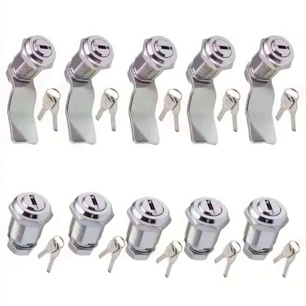 20PCS Zinc Alloy Cam Locks Mailbox Toolbox File Cabinet Locks Industrial Switch Control Electric Cabinet Door Locks (Keys Alike)
