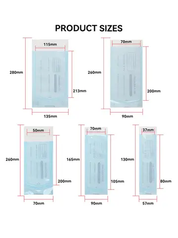 10/20PCS Disposable Self-sealing Sterilization Pouches Bag 5 Sizes Tattoo Accessories Supplies Self-adhesive Clean Bags