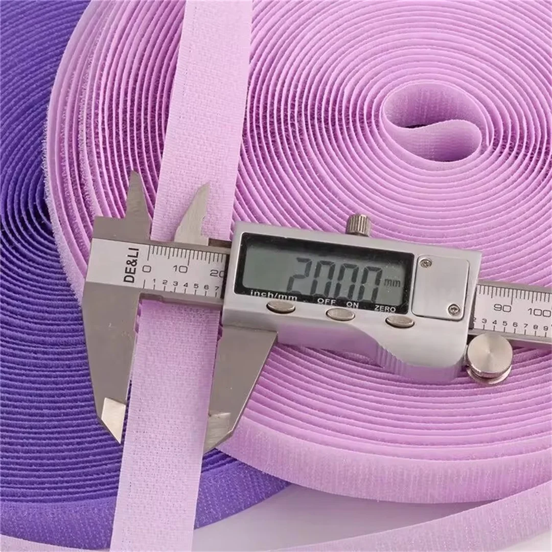 20MM Colorful Magic Tape Fastener Tape, Hook and Loop, No Glue, Self Adhesive, Cable Ties, Sewing, DIY Accessories