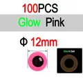 12mm 100pcs Pink