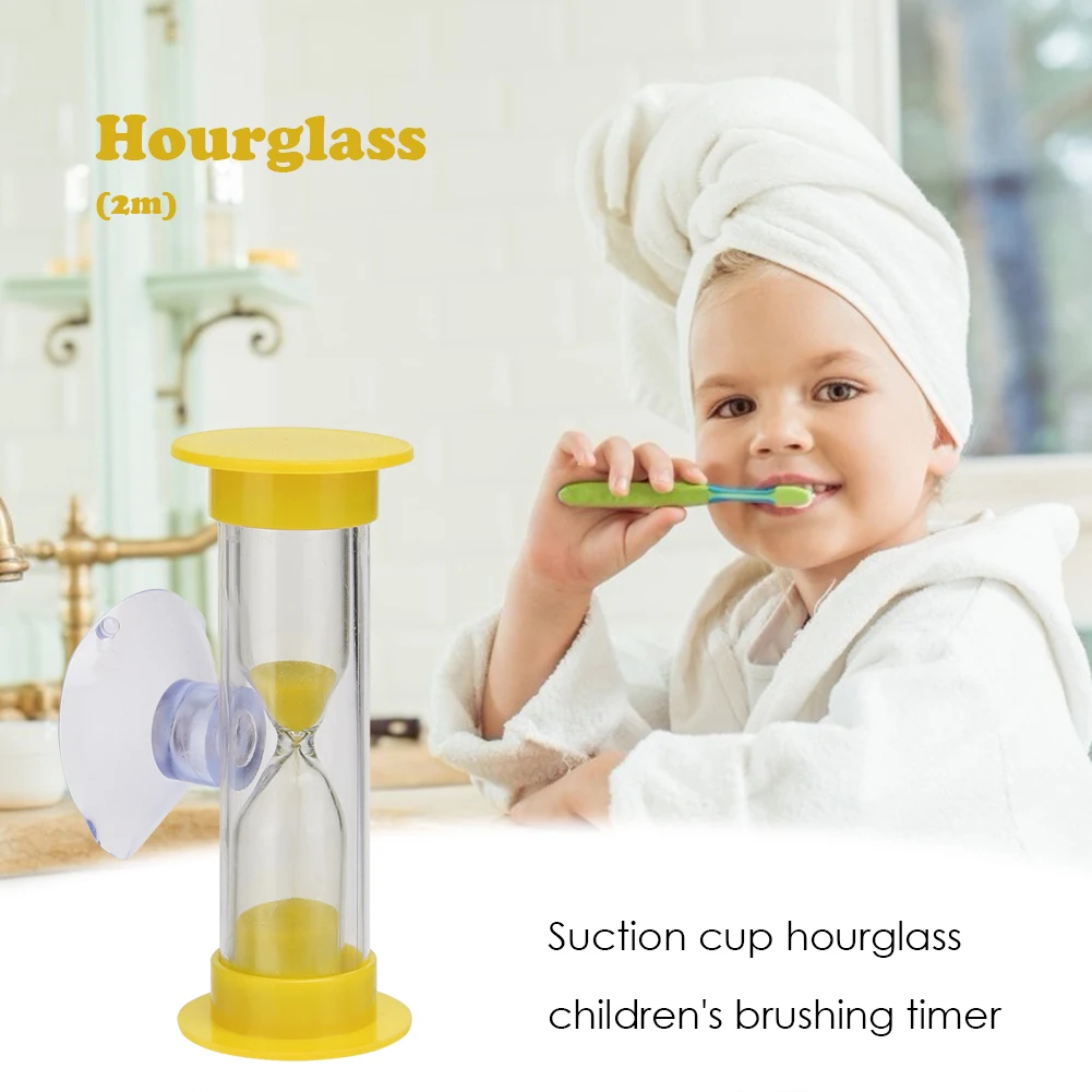 2 Minute Teeth Brushing Sandglass Timer  Gift Suction Cup Hourglasses Hourglass  Home Decoration for Children Adults