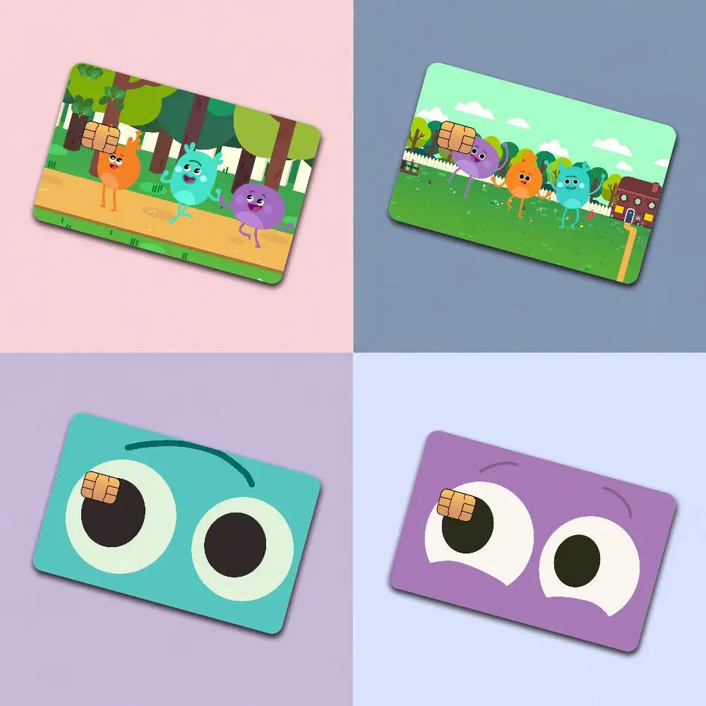 Cartoon T-The Bumble Nums Bank Card Sticker Film Tape Skin For Credit Card Debit Card Waterproof Stickers