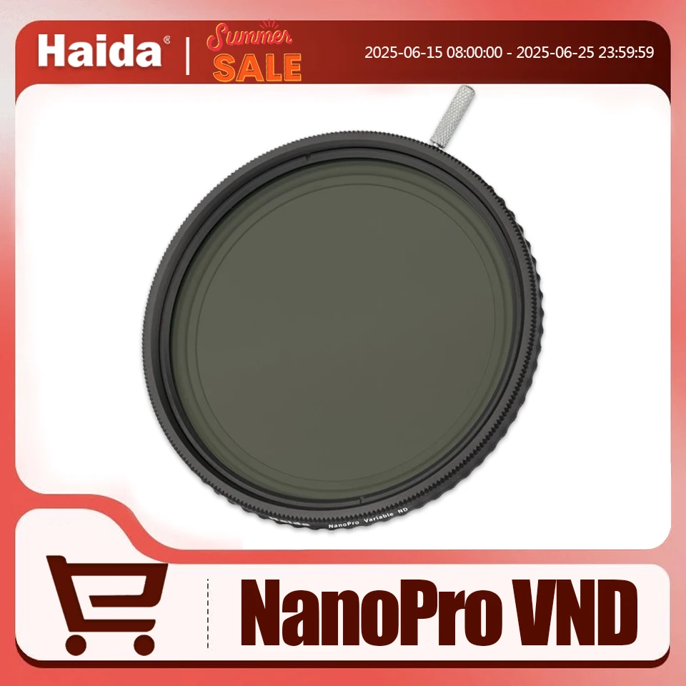 

Haida NanoPro Variable ND Filter from ND12-ND400 Double Sided MC Medium Gray Density Adjustable Scrim Filter for Camera Lens