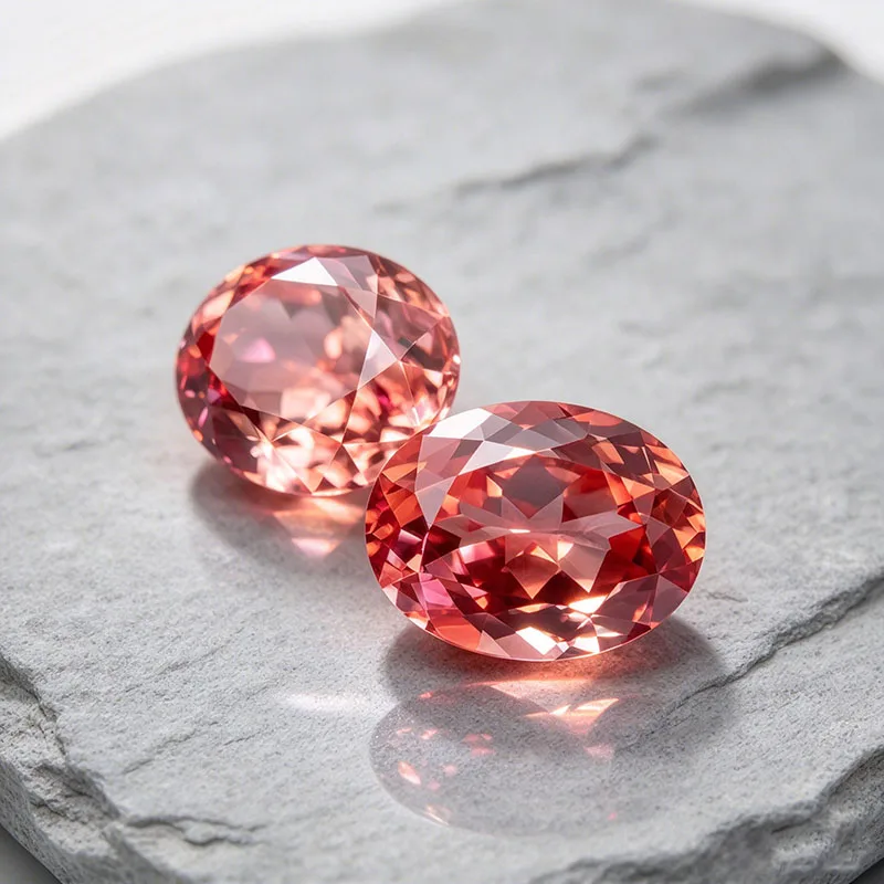 Oval Cut Lab Grown Padparadscha Sapphire Sunset Orange with AGL Certificate for Jewelry Making 6
