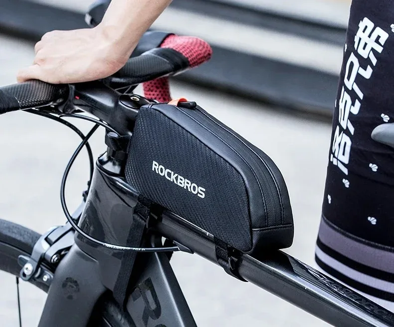 ROCKBROS Fahrradtasche Wasserdicht Reflektierend Vordere Oberrohr-Tasche Ultraleichte Fahrradtasche Radfahrtasche Touren-Ausrüstung – Detail 20