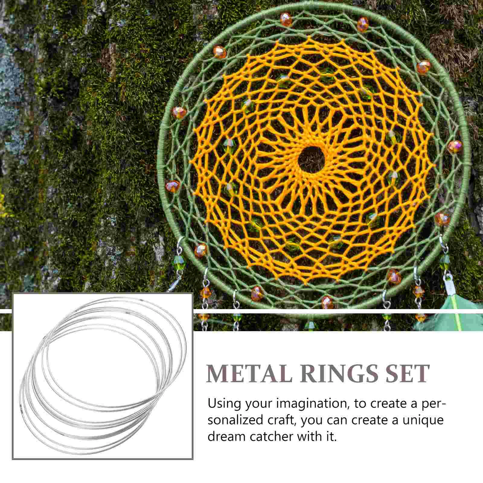 30 Pcs Metal Ring Rings Round Circle DIY Dream Catcher Frame Wreath Making for Crafts Cather Supplies