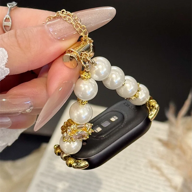 

Xueduo Crystal Double Chain is suitable for Xiaomi Band 8Pro/9Pro，For Mi band 3/4/5/6/7，8/8NFC/9/9NFC/10/10NFC，For Redmi Watch5/