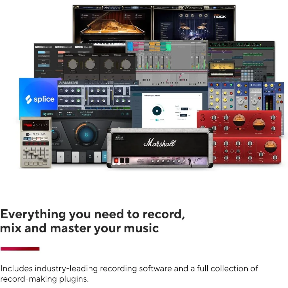 Strumenti musicali: interfaccia audio USB Scarlett 2i2 di quarta generazione per registrazione, scrittura, streaming e podcasting ad alta fedeltà