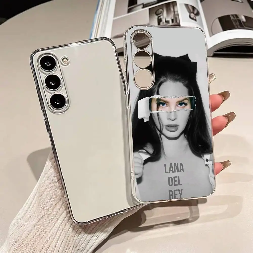 Capa de Telefone Lana Del R-Rey Transparente de Silicone Macio para Samsung A10,12,20,21S,30,31,40,50,51,52,70,71