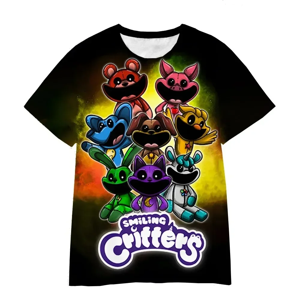 

Smiling Critters T Shirt Kids Fashion Cartoon 3D Printed Casual Children Birthday Gift Baby Clothes Kids Short Sleeve T-shirts