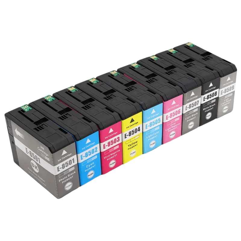 T8501 Ink Cartridge Compatible for Epson SureColor P800 Wide Format Inkjet Printer Pigment Ink With chip T8509