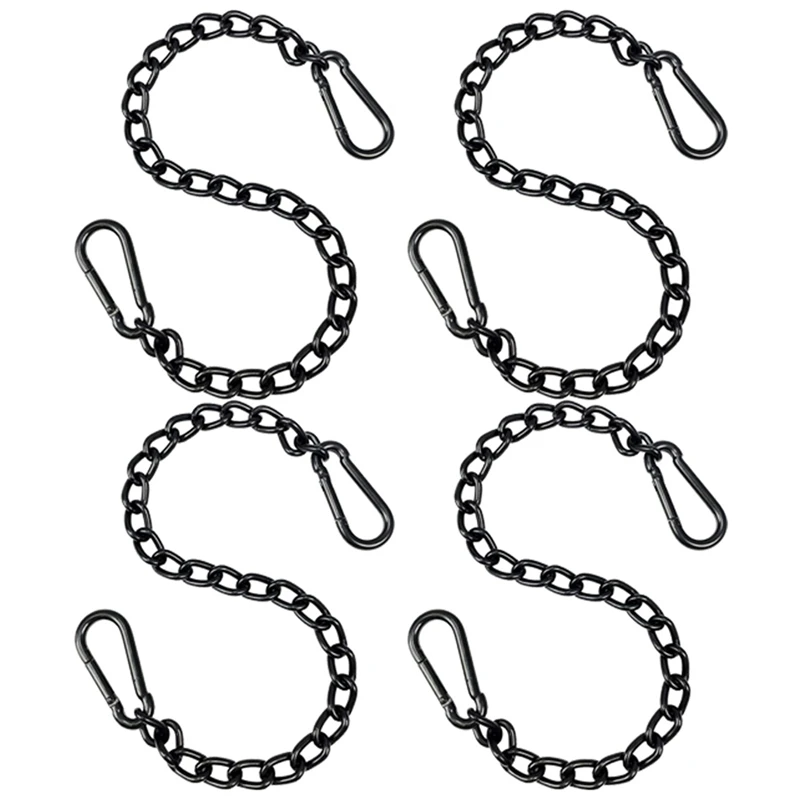 

4X Steel Hanging Chair Chain With 2 Carabiners, Heavy Duty Porch Swing Hammock Chain Kit,For Hammock Swings(66Cm)