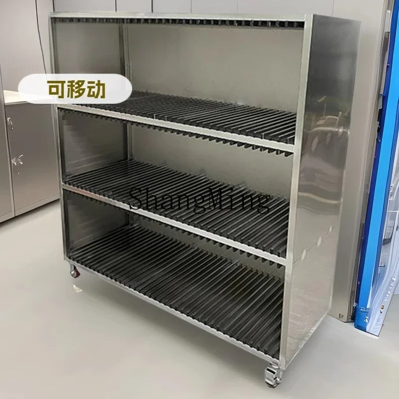 

SM stainless steel thickened special mesh cabinet anti-static steel mesh placement rack floor wheel belt brake