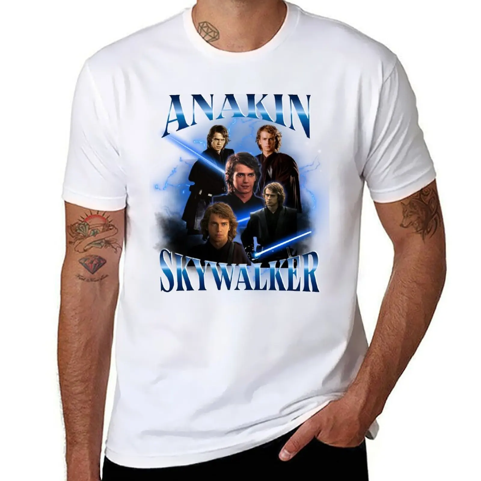 

Anakin Skywalker Jedi Retro Collage T-Shirt anime t shirts oversize man t shirts high quality luxury brand T-Shirt