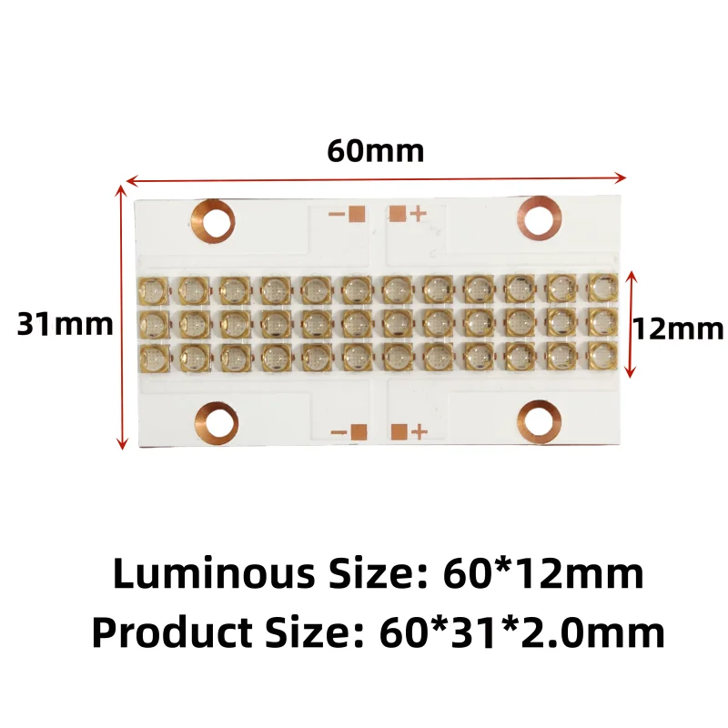 Lâmpada de cura uv 100W Módulo LED UV 365nm 385nm 395nm UV 405nm lâmpada uv para impressora