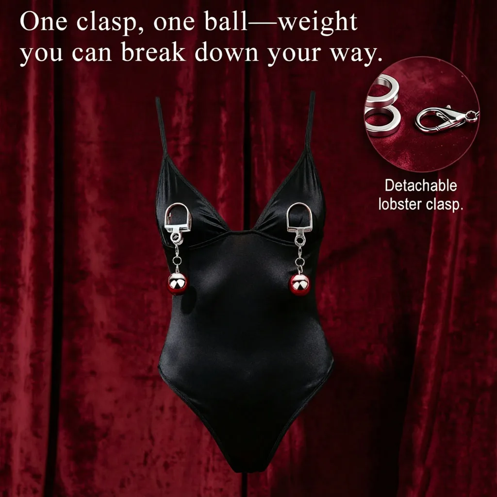 QKKQ Metal Teeth Nipples Clamp With Solid Ball Chest Clip Breast Teating Bust Bondage Sexy Gadgets Couple Pleasure Sex Toys