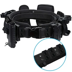 4pcs Adjustable Thickened Tactical Belt Buckle Police Military Accessories Double Snap Buckle Nylon Tactical Belt Loop Retainer