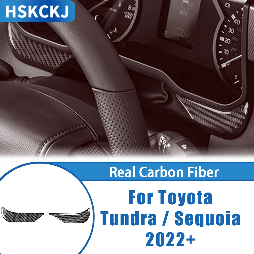 

Carbon Fiber Dashboard Instrument Panel Car Accessories Interior Cover Trim Modified Sticker For Toyota Tundra Sequoia 2022+